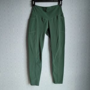 S.T.Y.L.E. Green Women's High-Waisted Leggings Yoga Pants Small‎